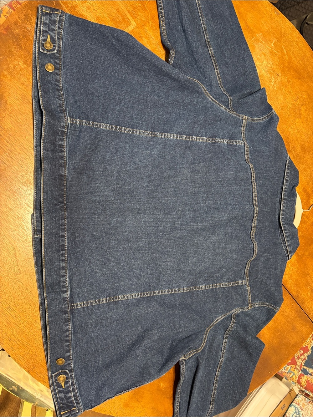 NWOT Woman Within Dark Blue Denim Jacket with Button Front 4X - Picture 14 of 14